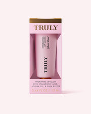 TRULY hydrating lip gloss packaging on a white background