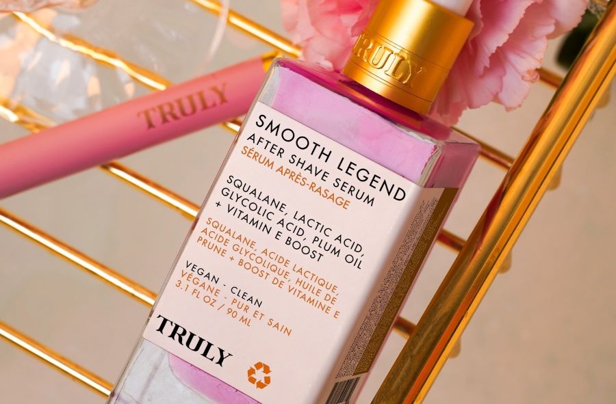 lactic acid for skin | truly's smooth legend after shave serum