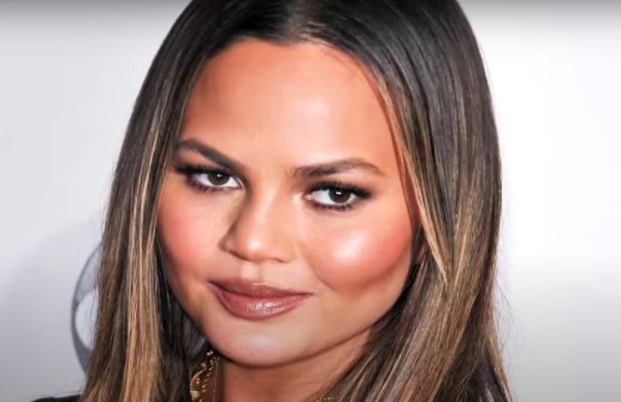 chrissy teigen skincare routine | close up of chrissy teigen