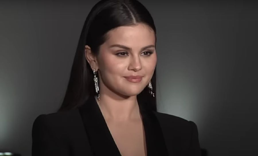 Selena Gomez skincare routine | Selena Gomez in black suit