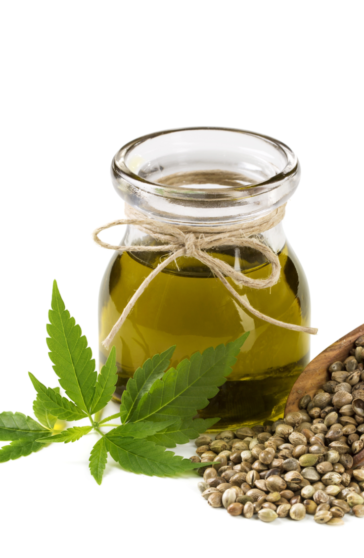 hemp seed oil in a jar
