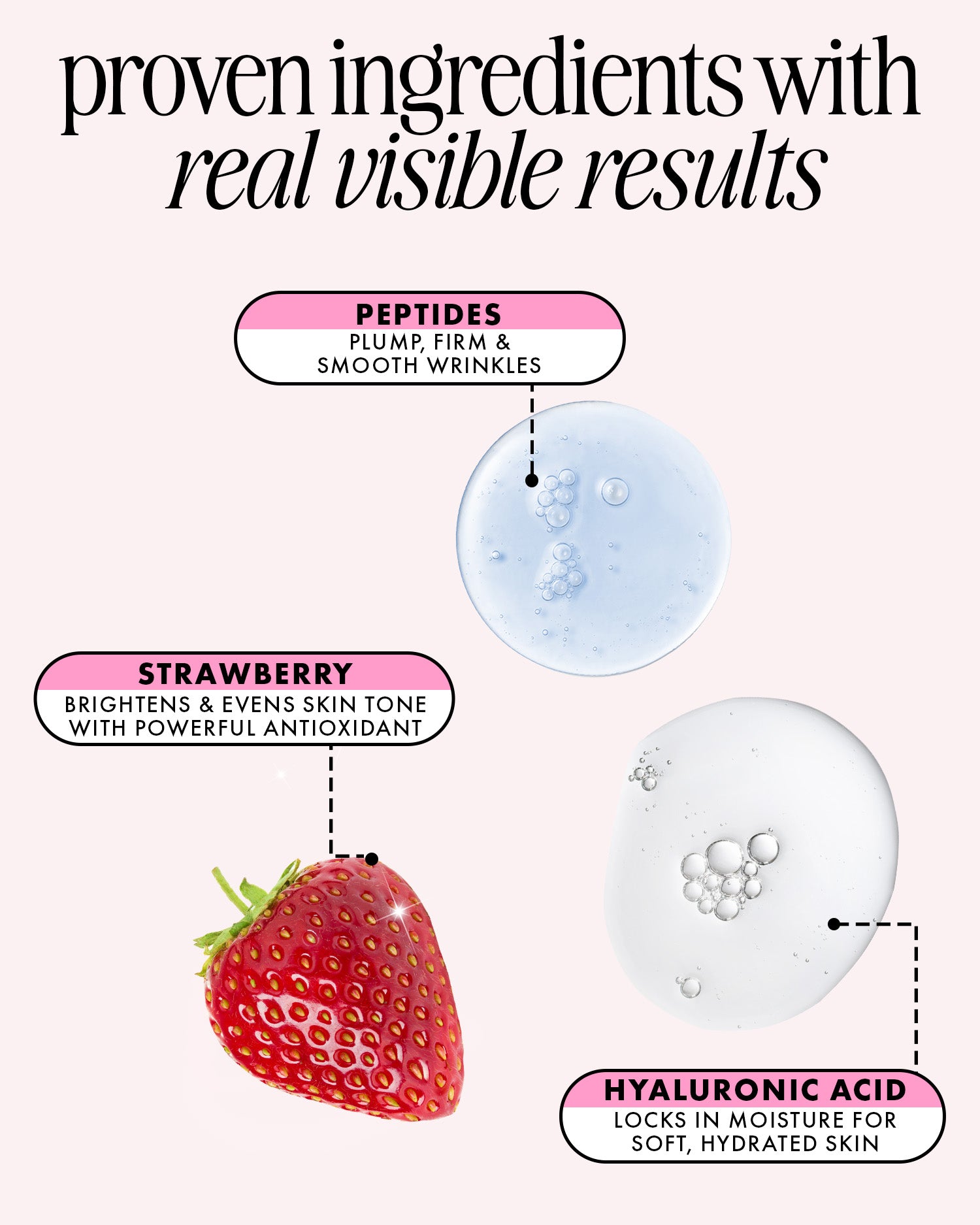 Truly Beauty Soft Serve After Shave Oil: peptides plump and smooth skin, strawberry brightens, hyaluronic acid hydrates, and after shave oil soothes for a refreshed glow.