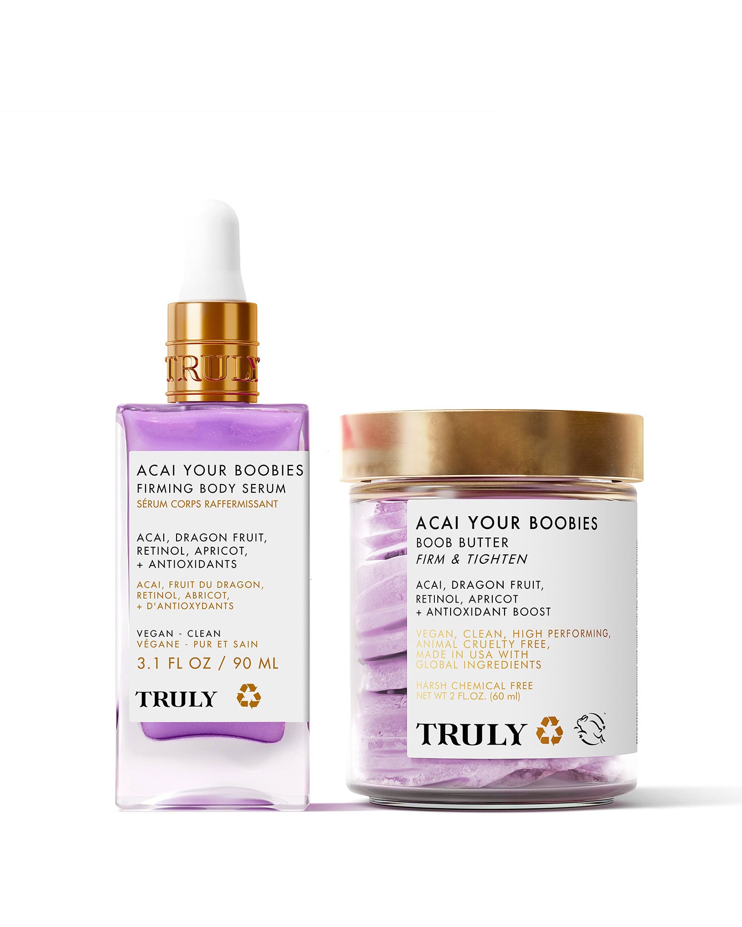 Truly Beauty’s For Your Boobs Routine includes a firming serum and butter—perfect for enhancing your boob firming and breast lifting regimen.