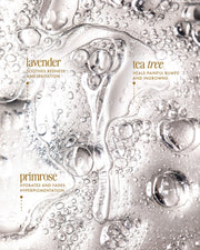 Truly Beautys Cooka Concentrate is a clear gel with air bubbles and gold text, featuring lavender to soothe, tea tree to heal ingrowns, primrose to hydrate and fade dark spots, plus jojoba for added nourishment.